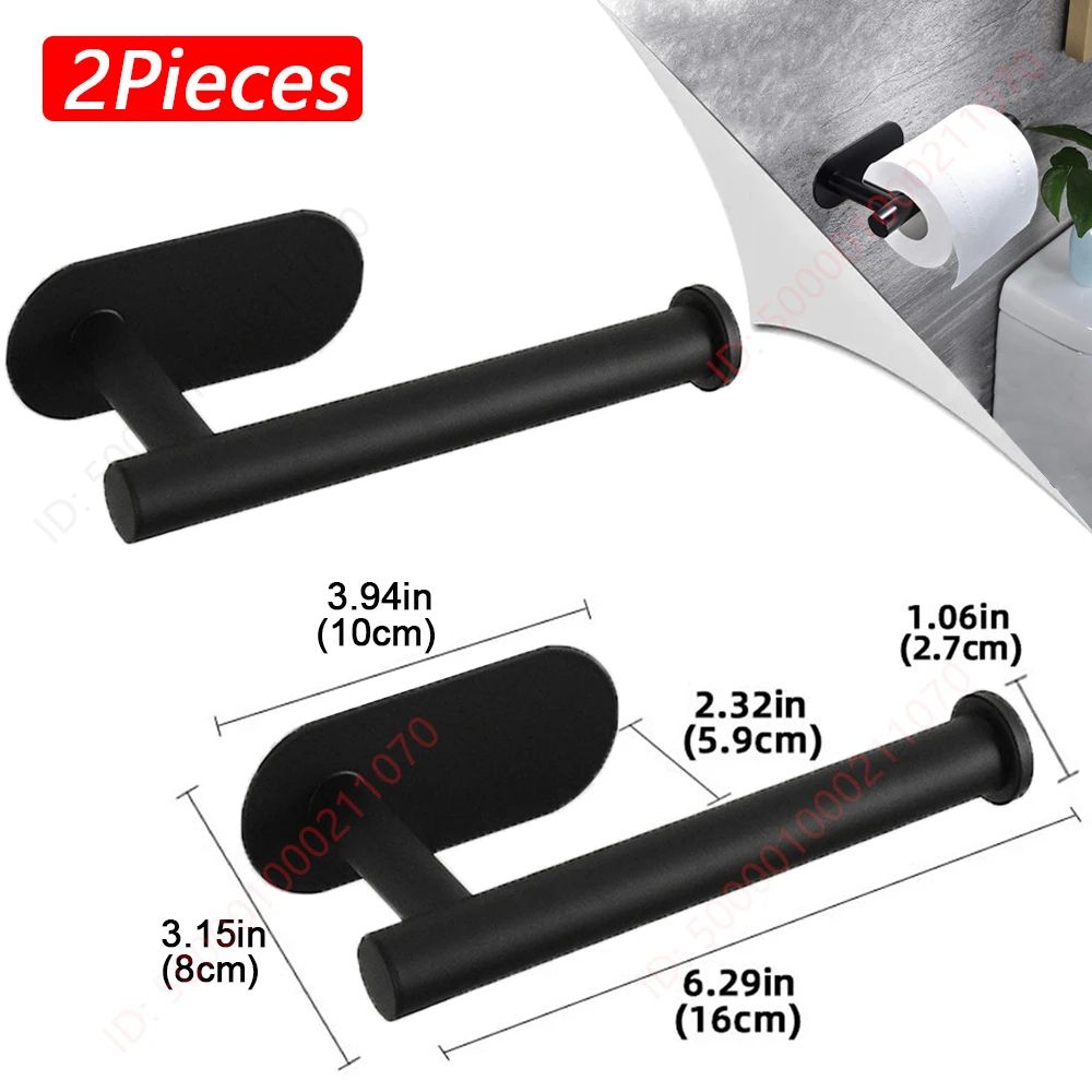 FlexMount Adhesive Toilet Paper Holder – Wall Mounted Bathroom Paper Towel Rack (1–2PCS)