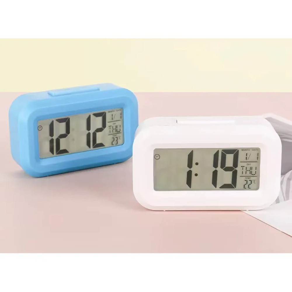 Snooze LED Digital Alarm Clock with Backlight and Data Time Calendar Multifunctional Desk Clock