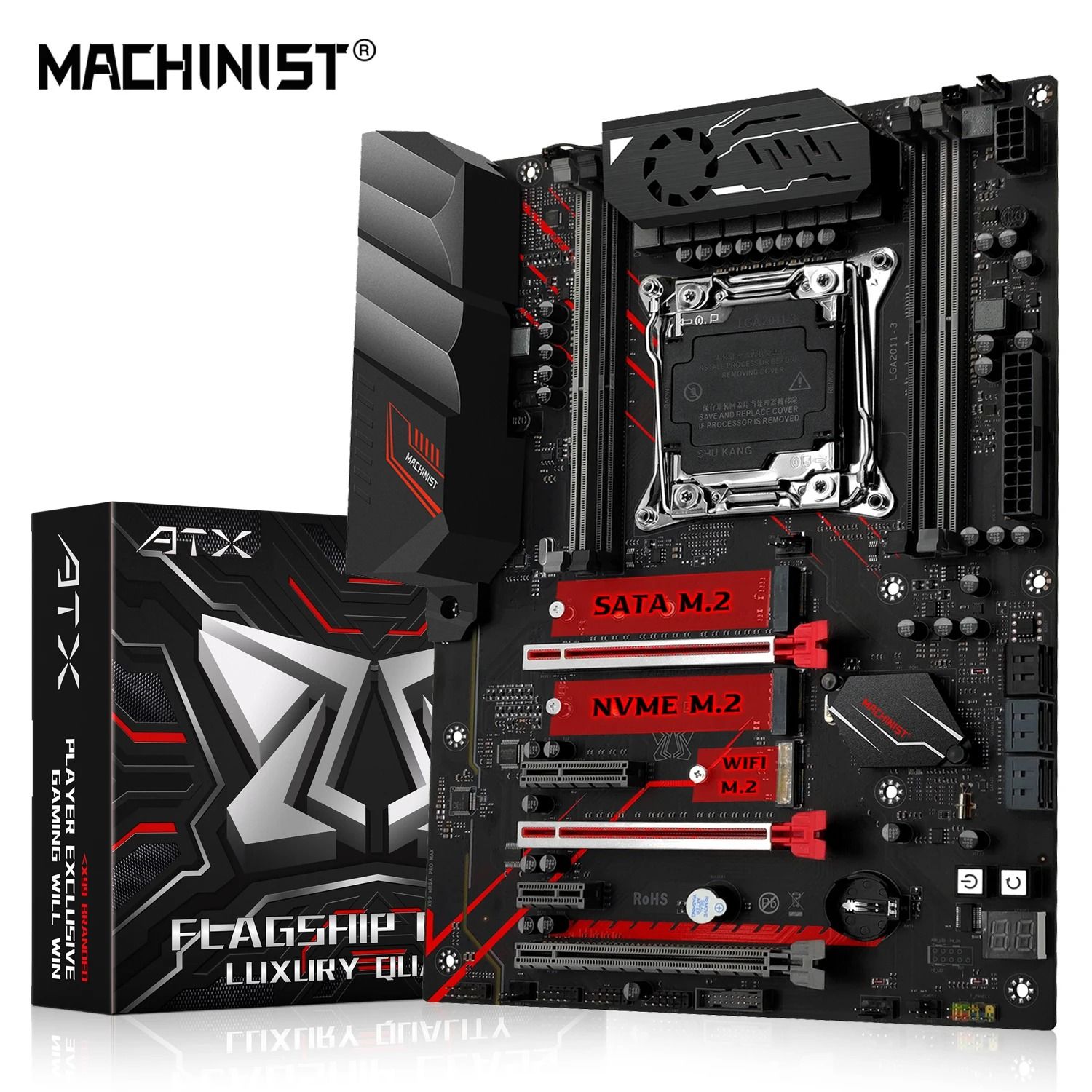 MACHINIST X99 MR9A PRO MAX Motherboard LGA 2011 3 Intel Xeon E5 V3 V4 DDR4 NVME USB3 Compatible Mainboard