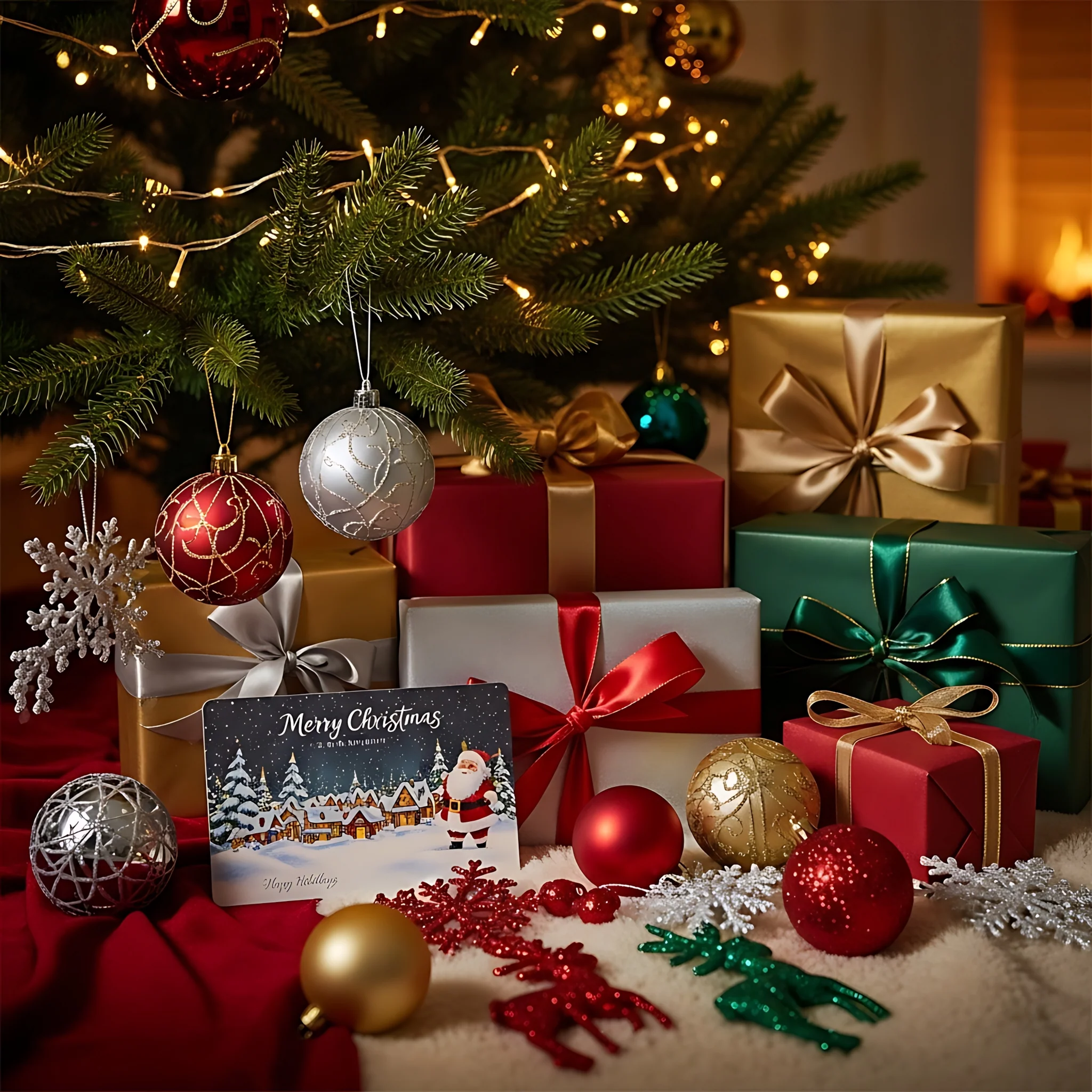 Christmas Gift Card Festive Holiday Voucher