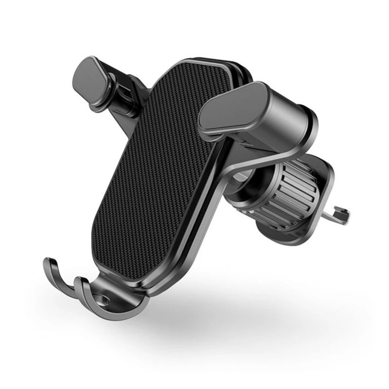 Universal Car Phone Holder Gravity Air Vent Mount with Hook Base – Secure One-Hand Smartphone GPS Stand