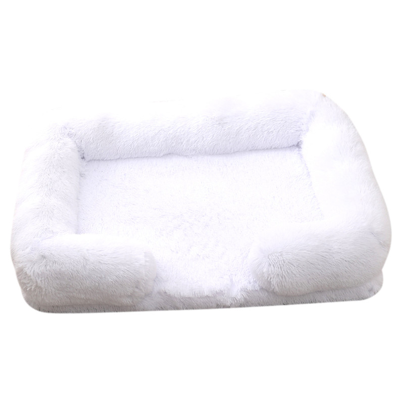 Dog Plush Pet Bed with Winter Thickened Pad and Removable Sleeping Sofa Pad