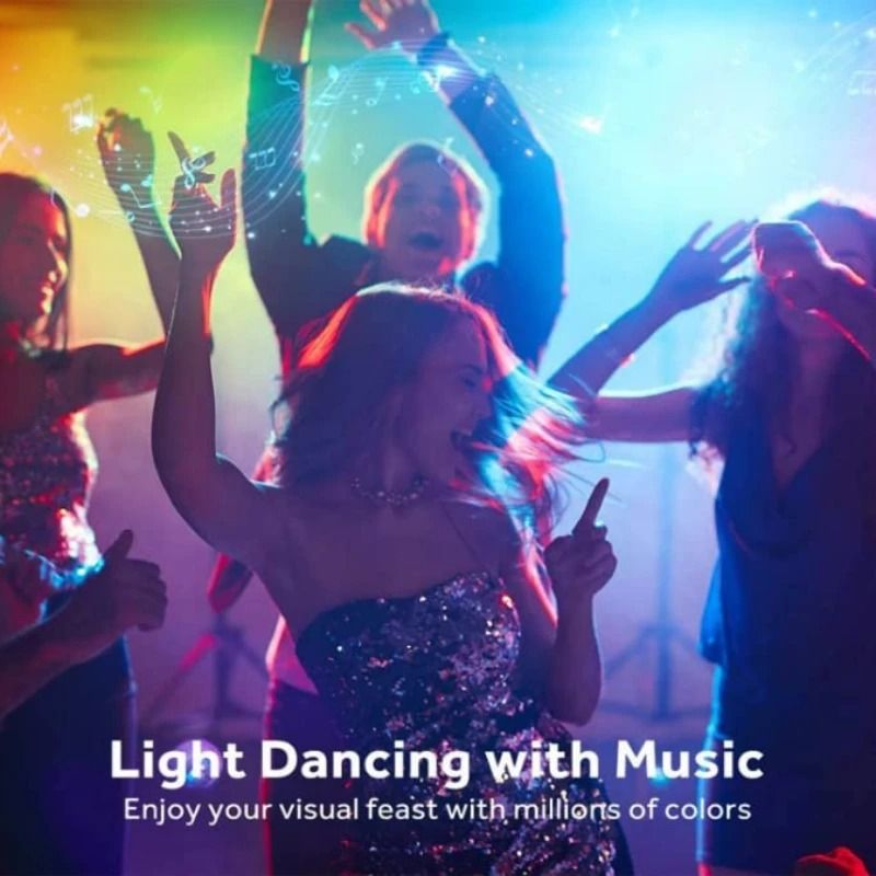 100 ft RGB LED Strip Lights with Remote and App Control