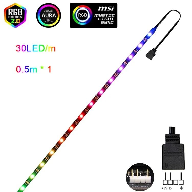 Addressable Rainbow WS2812B LED Strip Light 5V