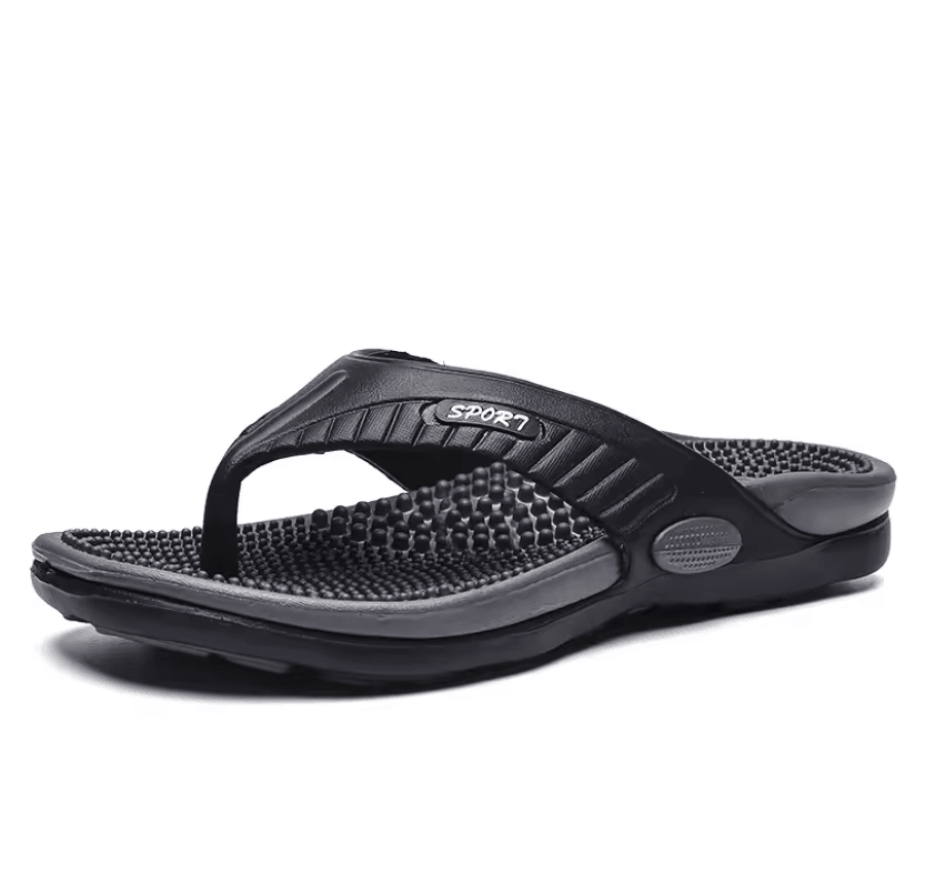 Mens Massage Flip Flops Breathable Summer Beach Sandals with Anti Slip Sole