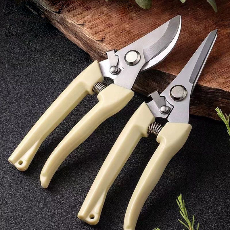 Flower Cutting Stainless Steel Scissors, Pruning, Fruit Tree Branch Cutting, Household Grafting Garden Scissors