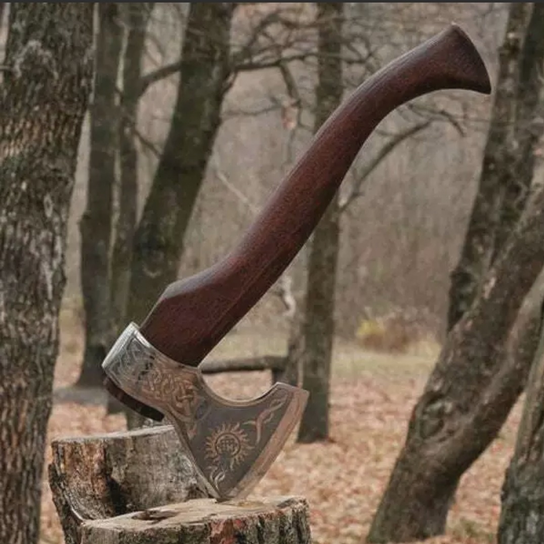 Handmade Steel Tomahawk Axe Integral Hatchet Hunting Axe