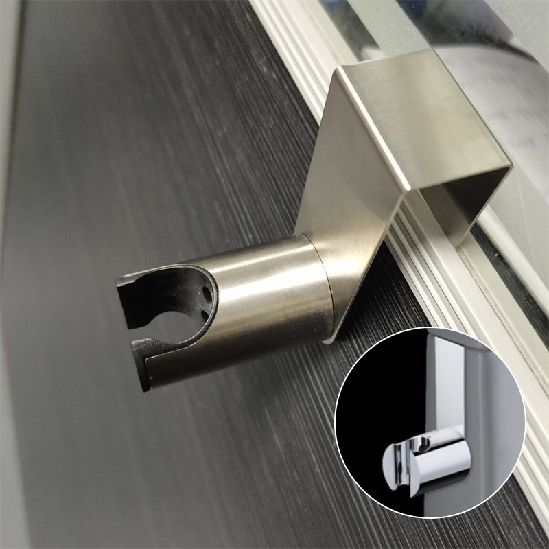 Stainless Steel Shower Head Holder Adhesive Wall Mount No Drill Bathroom Sprayer Hook