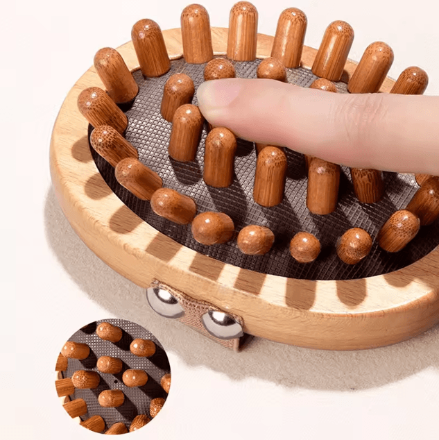 Wooden Anti-Cellulite Body & Scalp Massage Brush with Air Cushion