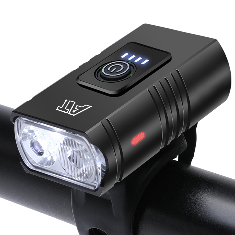 Rechargeable Bike Headlight, LED Bicycle Front Lamp, Type C Waterproof Flashlight for Night Riding Outdoors