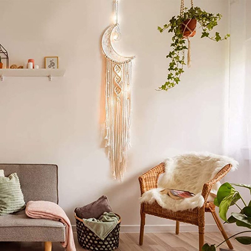 Bohemian Chic Macrame Wall Hanging Tapestry for Home Decor – Perfect Room Accent for Girls' Rooms and Gift Ideas
