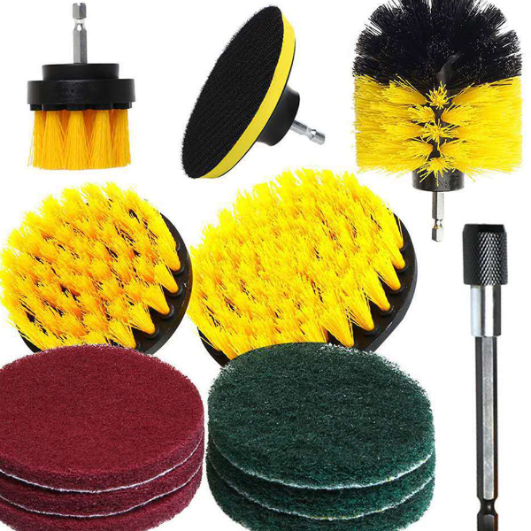 Electric Cleaning Brush Tool for Bathroom Kitchen Car Tile Plastic Scrubber Kit