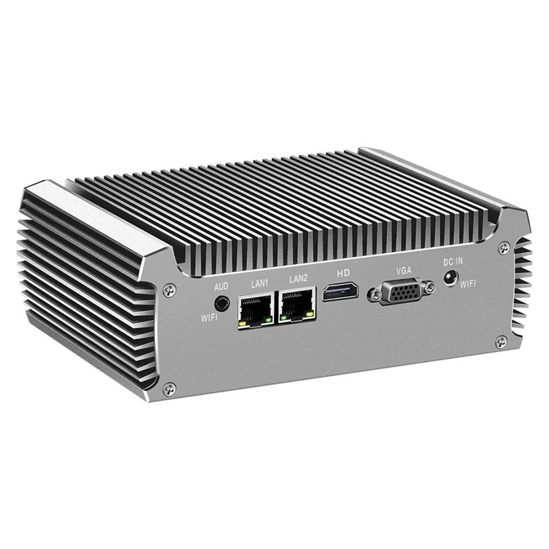 XCY Fanless Industrial Mini PC with Intel i7, Dual LAN & RS232
