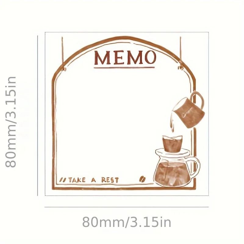 100pcs Fresh and Artistic Watercolor Hand-drawn Stationery Note Paper