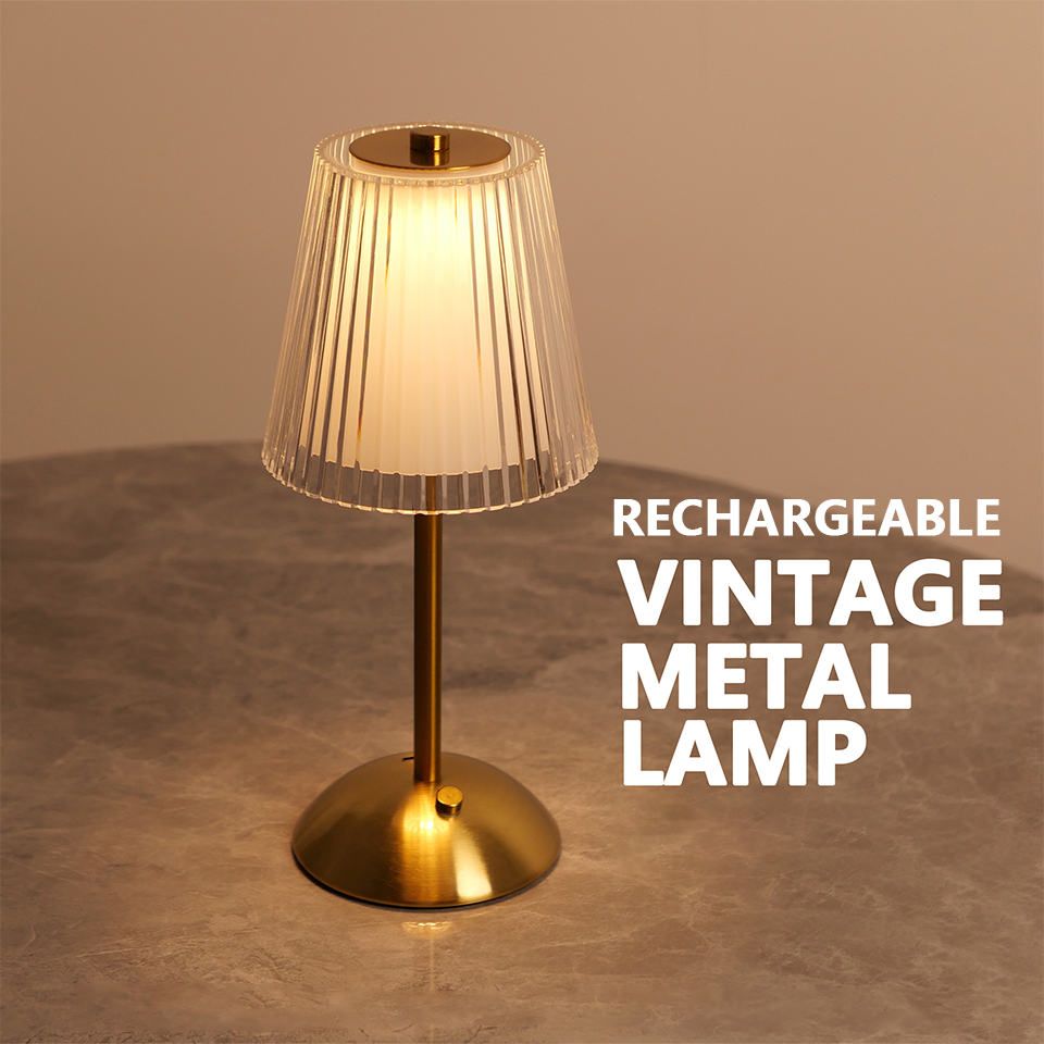 Rechargeable LED Table Lamp, Touch Sensor, Nordic Interior Night Light, Bedside Lamp for Bedroom, Hotel, Bar