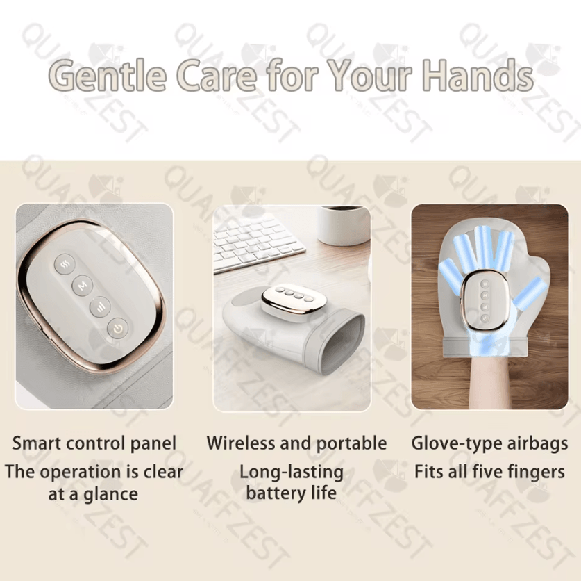 Smart Electric Hand Massager Glove – Air Compression Wrist & Finger Relief Device
