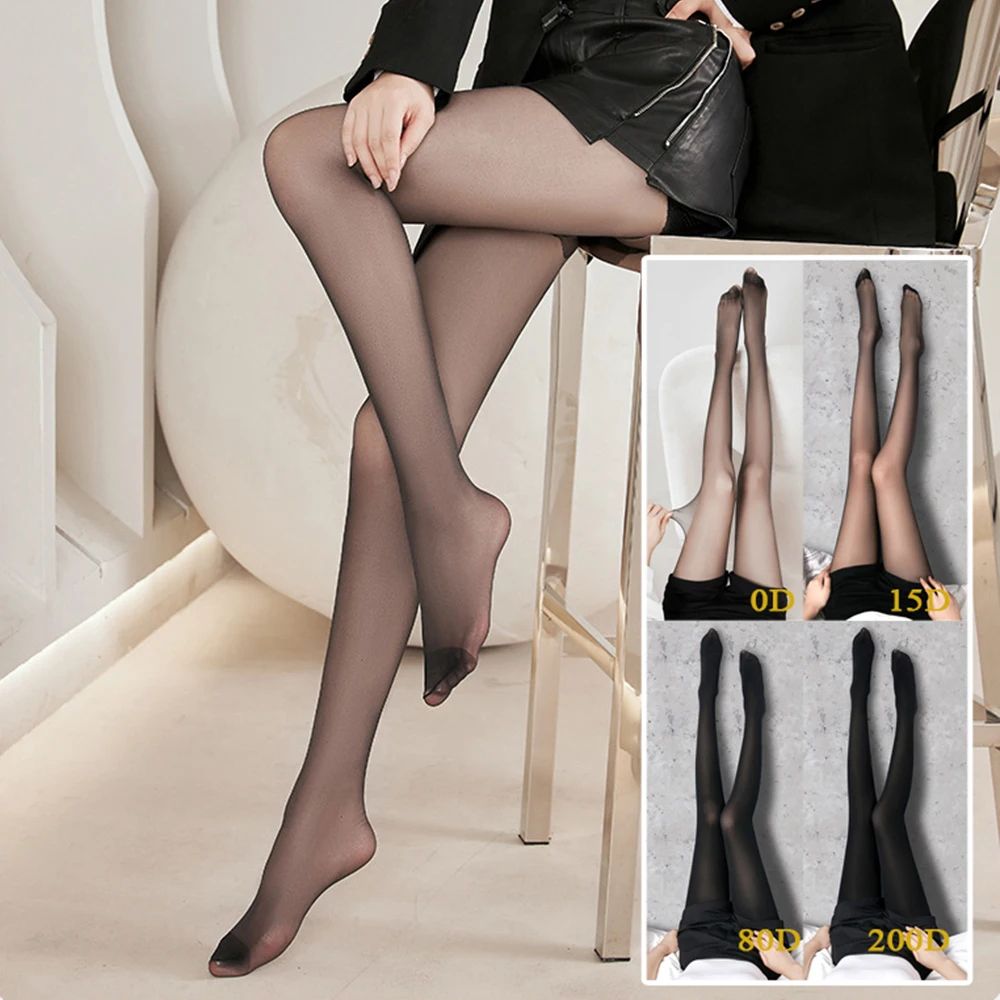 Womens Ultra Thin Sheer Silk Pantyhose Tights