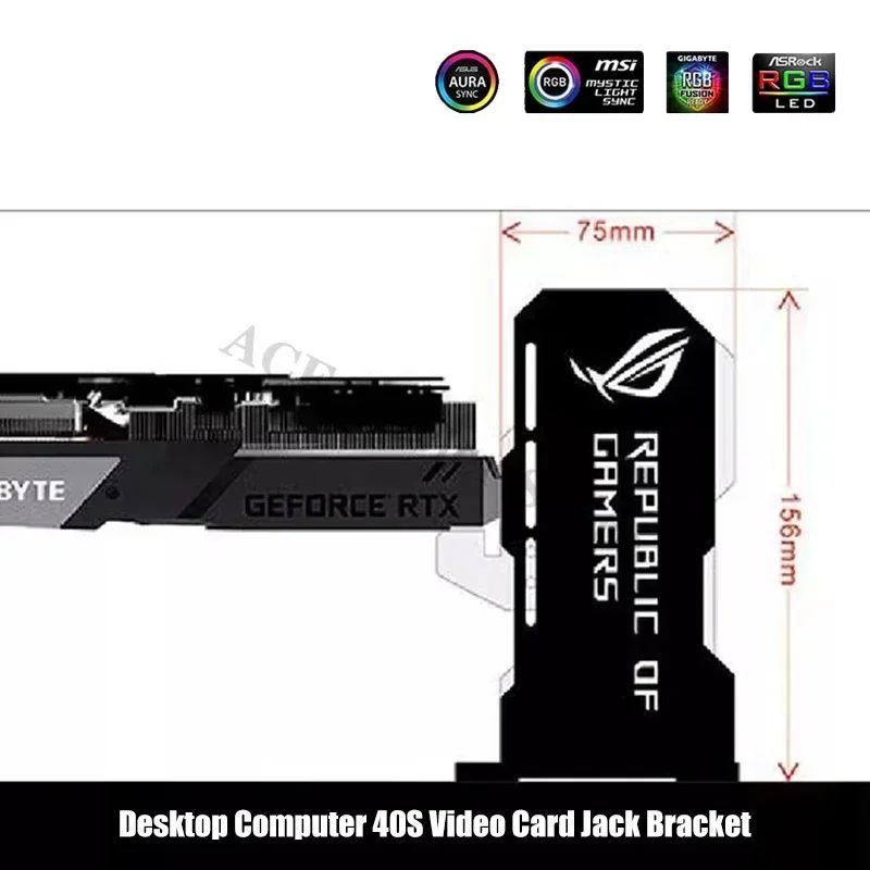Faith Luminous ARGB Vertical GPU Holder & Graphics Card Jack Bracket