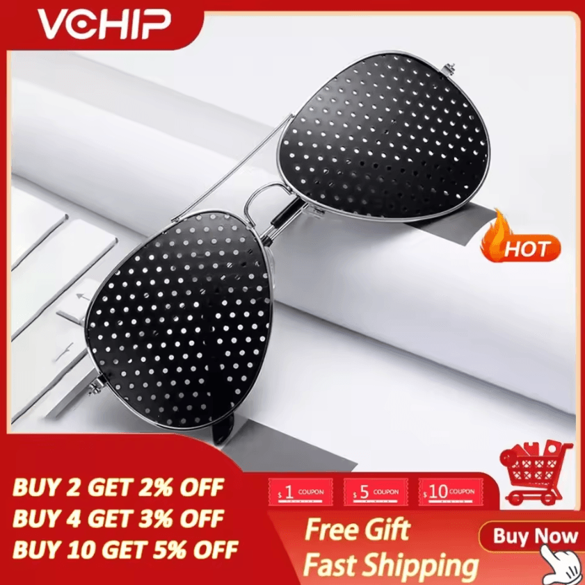 Anti-Fatigue Pinhole Glasses – Vision Training Eye Protection Eyewear for Men & Women