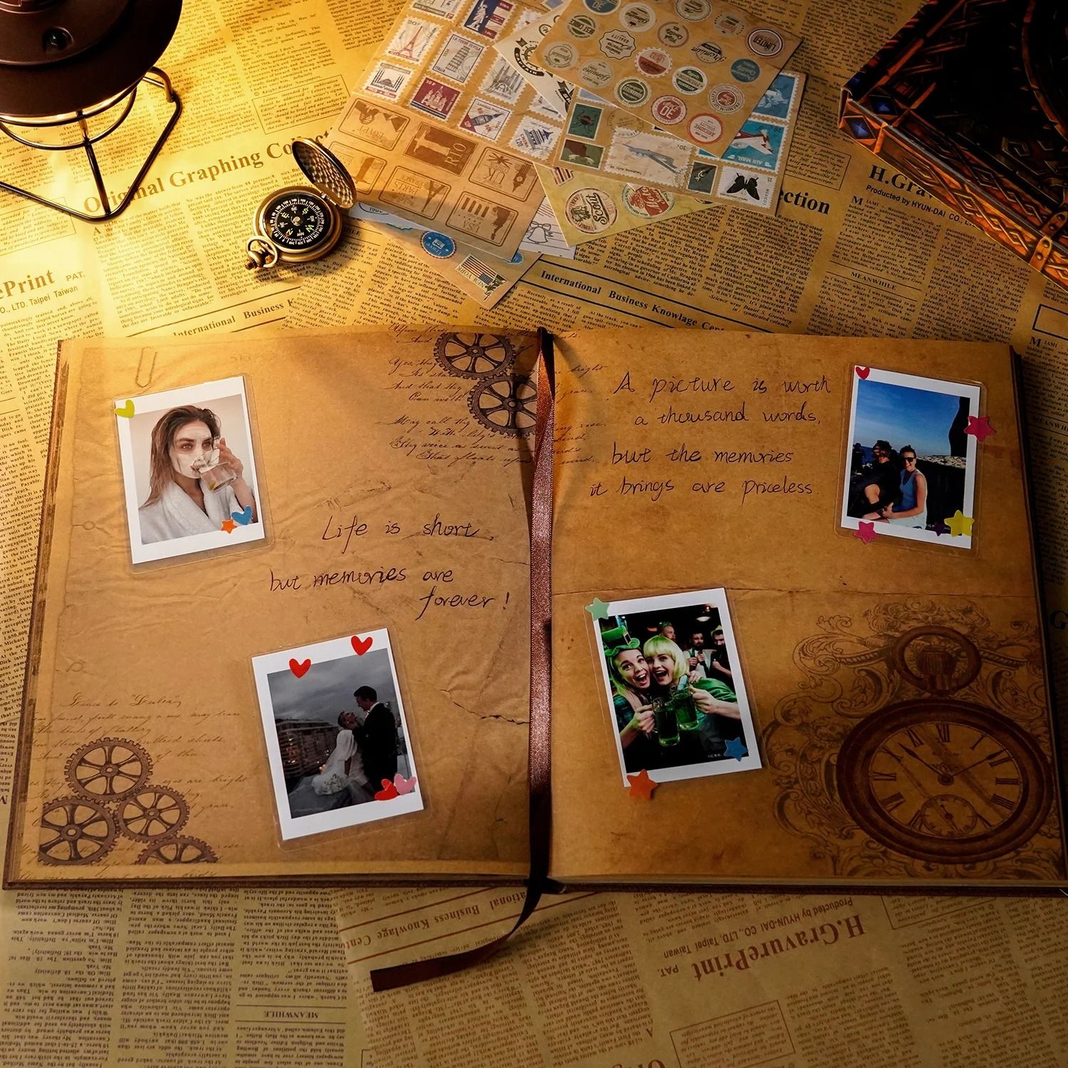 DIY Zodiac Scrapbook Photo Album 132 Page Witch Magic Castle Theme