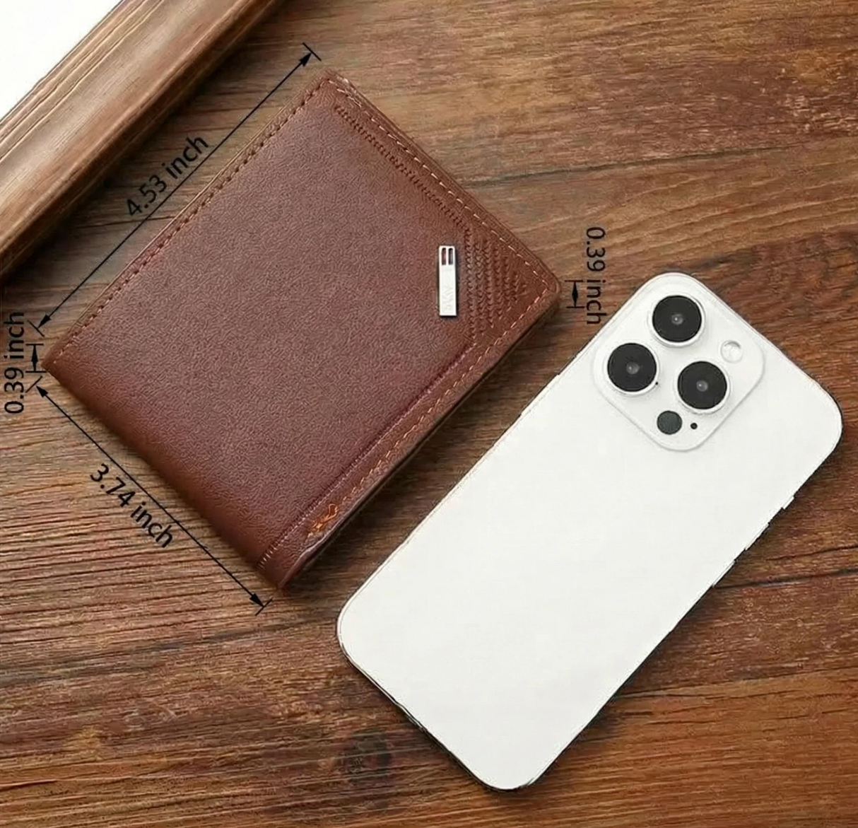 Mens Slim Leather Wallet Soft & Foldable Minimalist Design