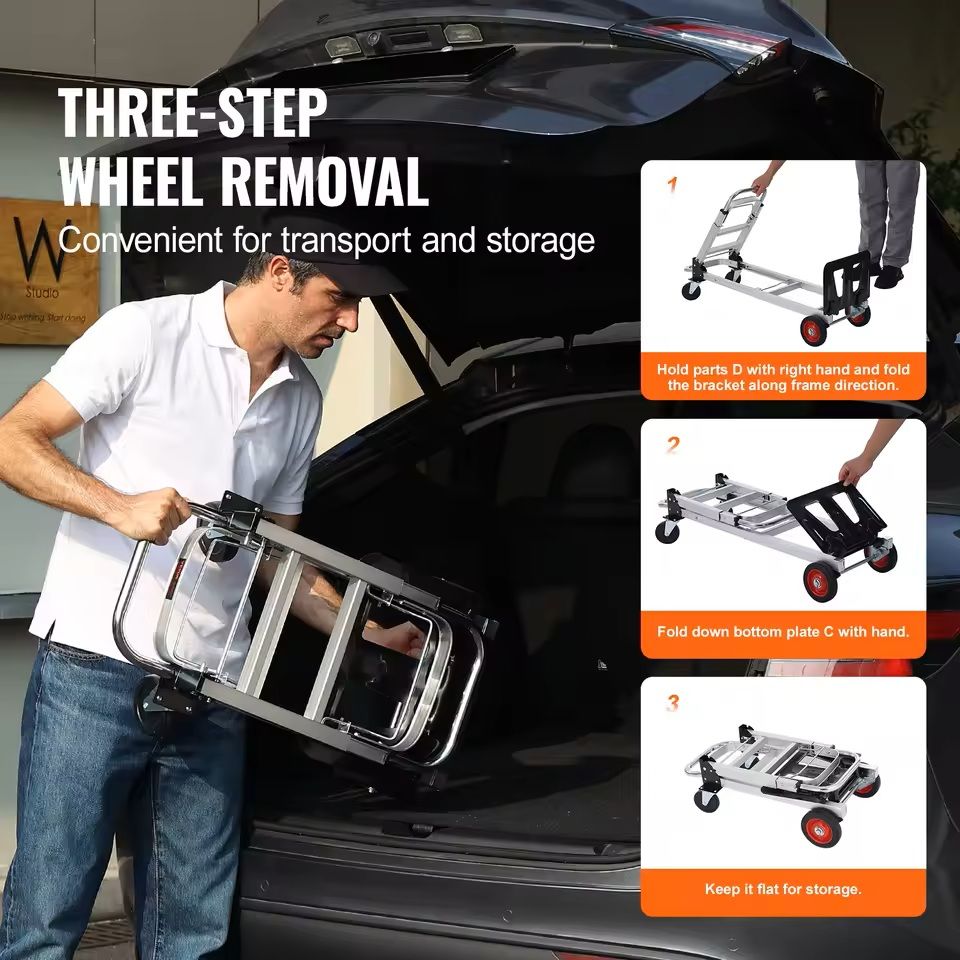 400 lbs Folding Hand Truck Lightweight Utility Dolly with Wheels