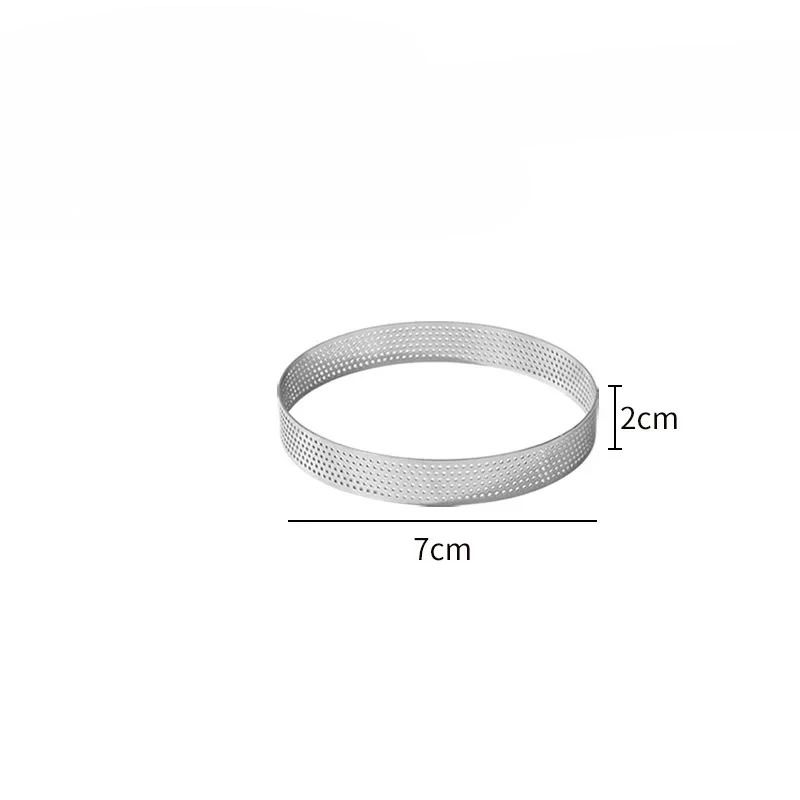 304 Stainless Steel Mousse Ring Cake Mold with Hole Bottom