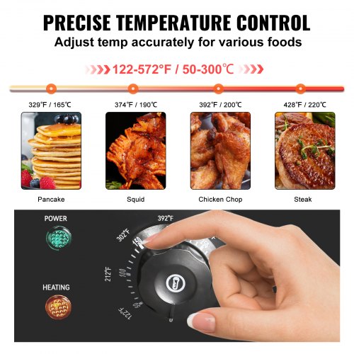 Commercial Electric Griddle Flat Top Grill with Adjustable Temperature Stainless Steel Countertop BBQ Plate