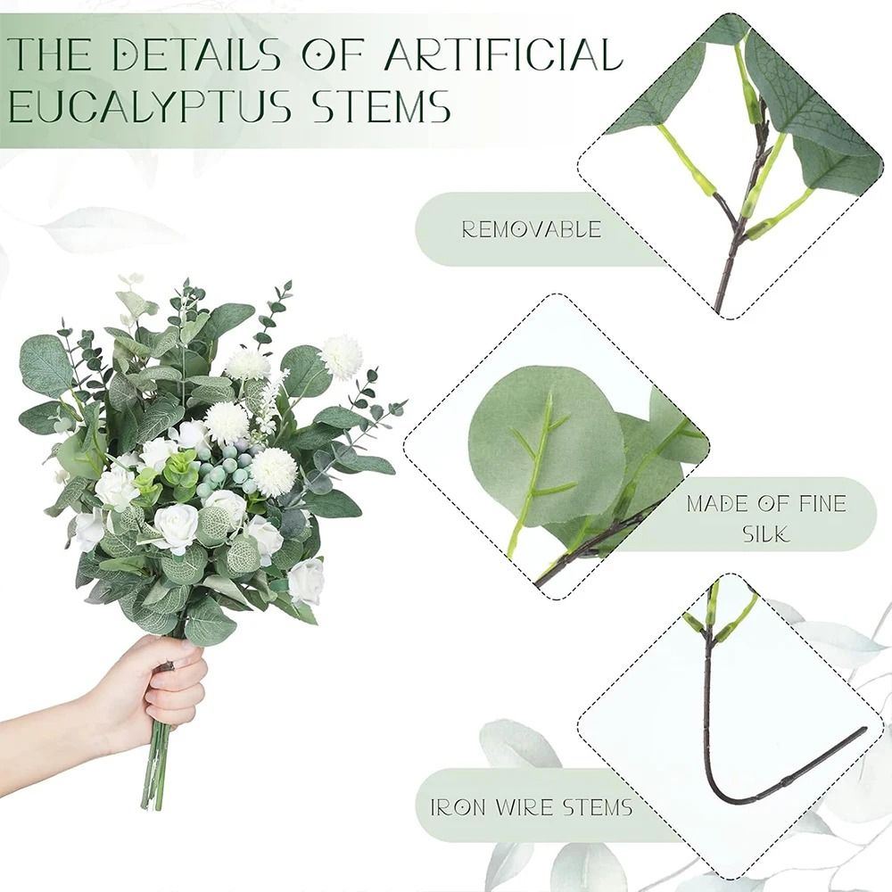 Premium Mixed Eucalyptus Greenery Stems Bulk Set