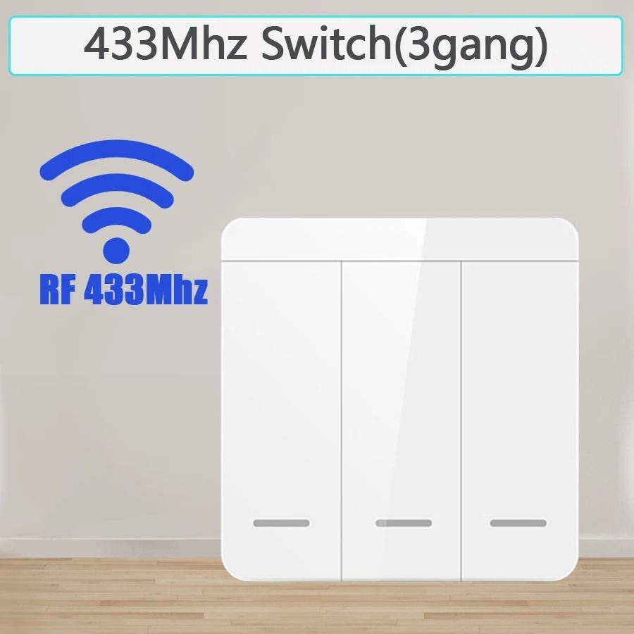 RF 433MHz Wireless Light Switch Receiver and Wall Panel Controller