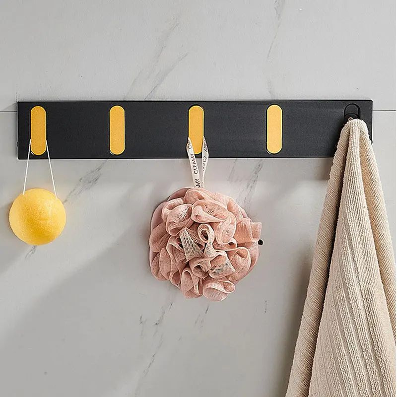 FlexHide Invisible Folding Wall Hooks – Space Aluminum Self-Closing Coat & Towel Hanger