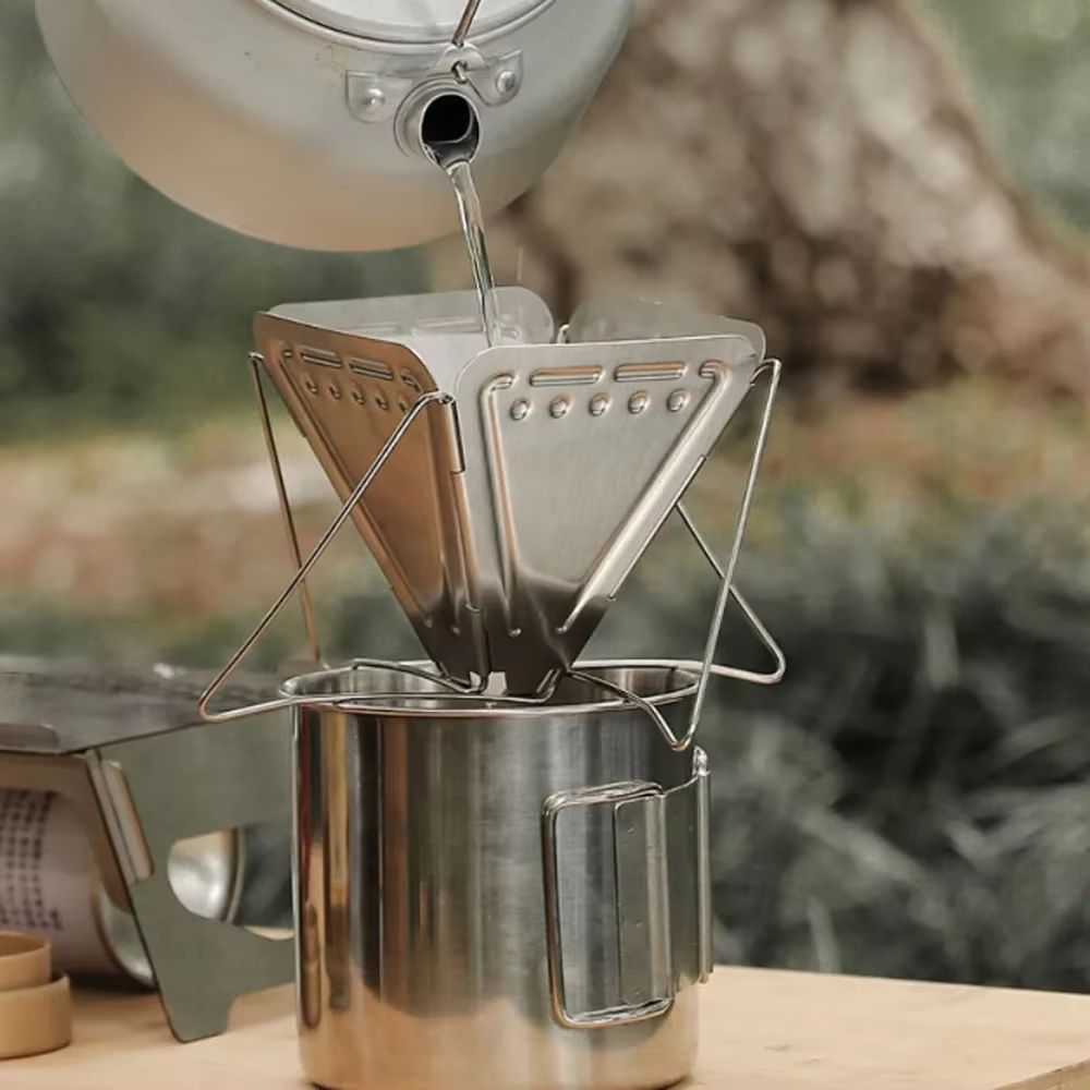 Mini 304 Stainless Steel Foldable Portable Coffee Dripper Rack