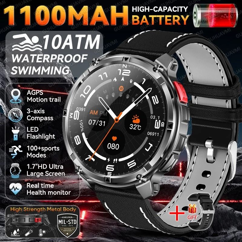 T-Rex 3 Pro Military Smart Watch with Dual-Band GPS 10ATM Waterproof and Long Battery