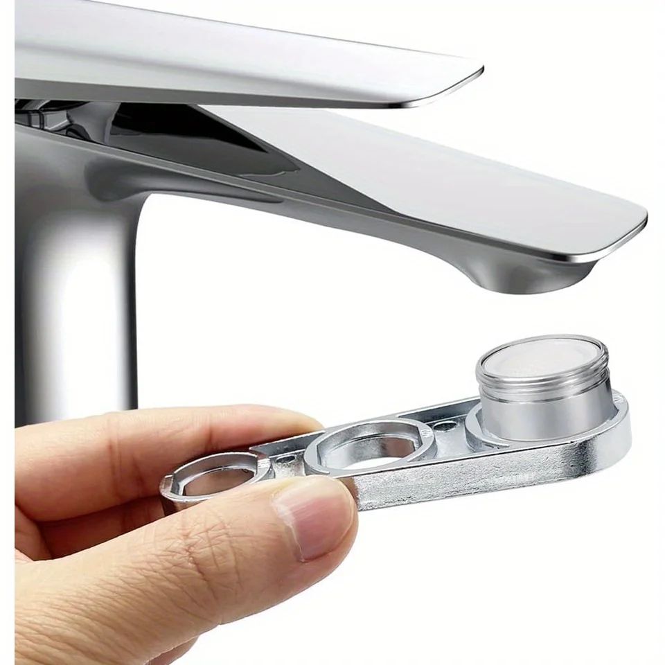 2-in-1 Faucet Aerator Wrench & Water Flow Adjuster Tool