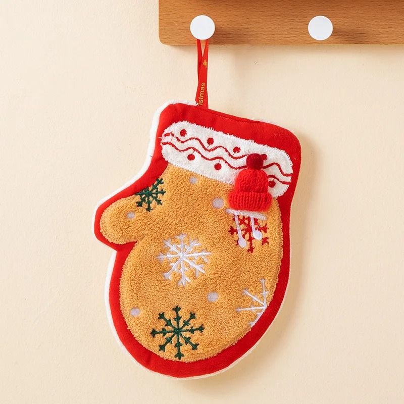 Festive Cartoon Kids Christmas Bath Towel