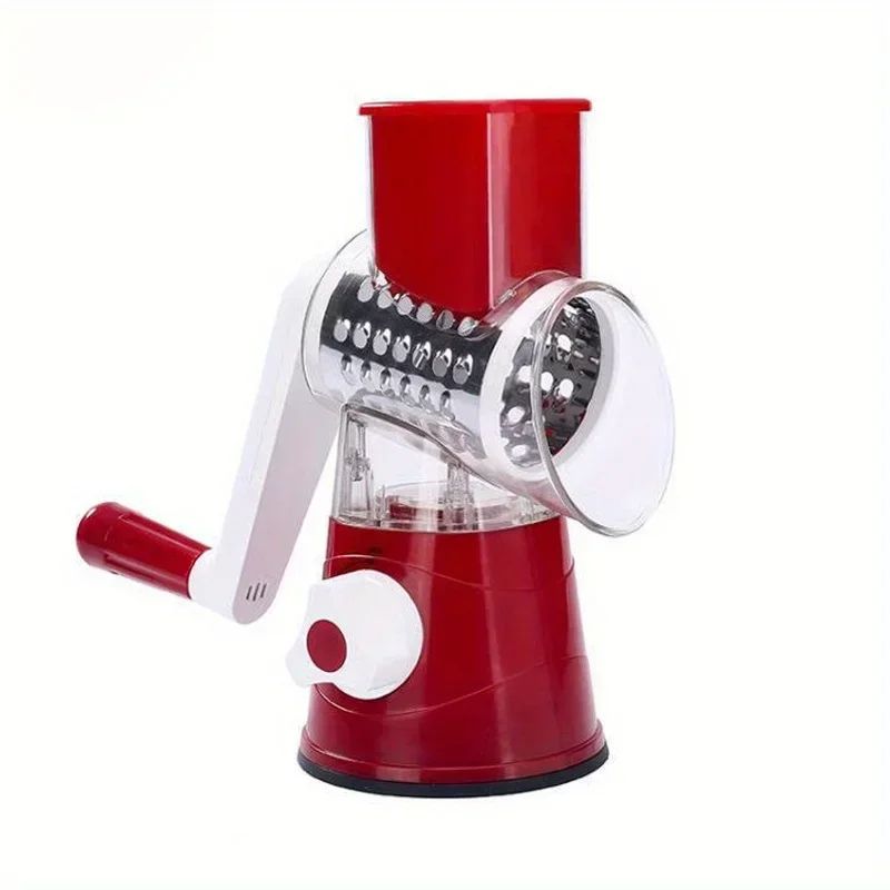 Rotary Vegetable Cutter Kitchen Shredder with Handle and Drum Blades