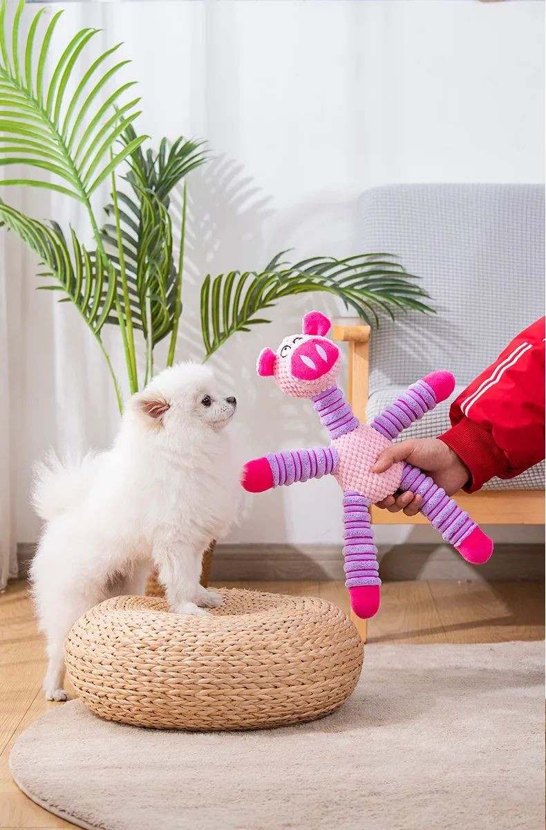Durable Squeaky Plush Dog Chew Toy