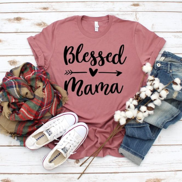 Blessed Mama Shirt - Blessed Mom T-Shirt Cute Mom Shirt Mother's Day Gift Shirt