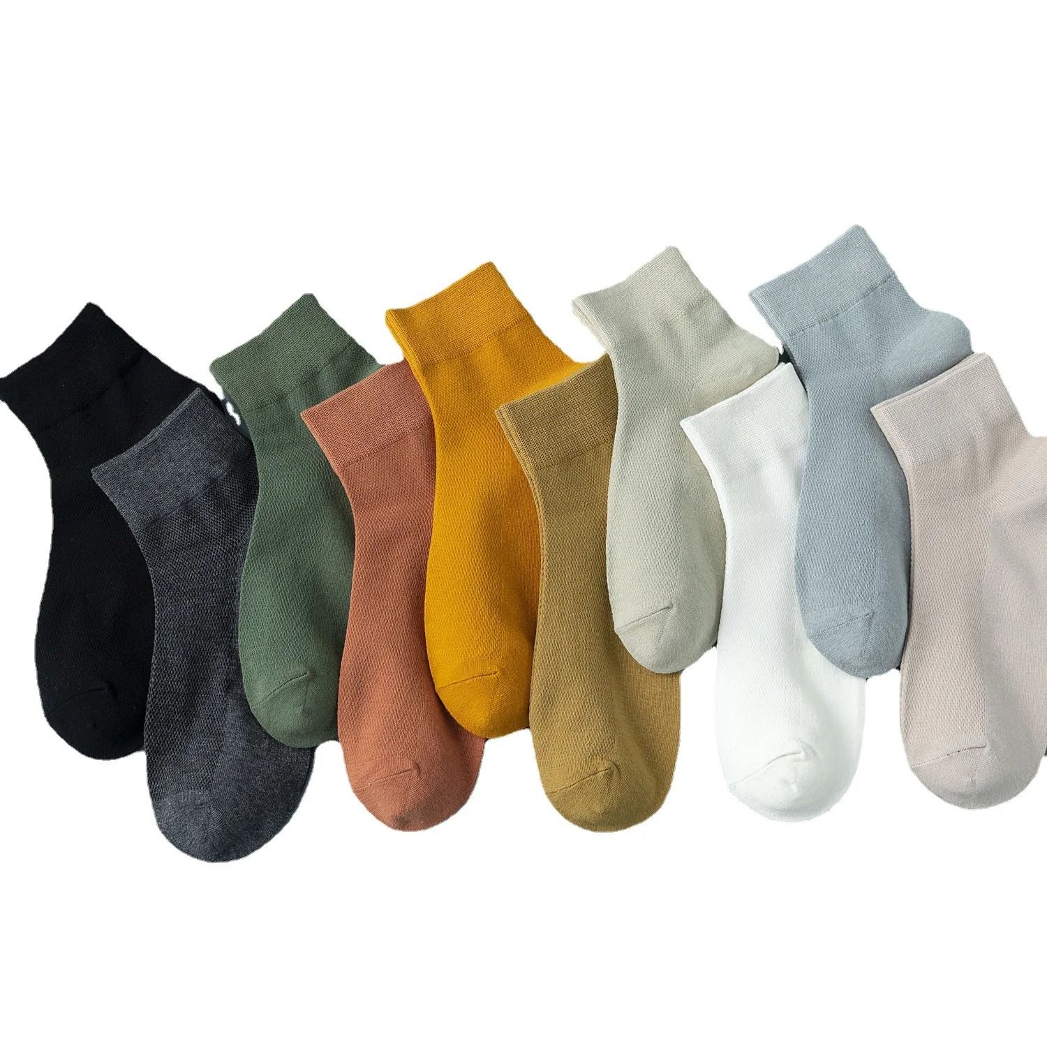 Mens Cotton Socks Pack Soft Breathable Business Dress Socks