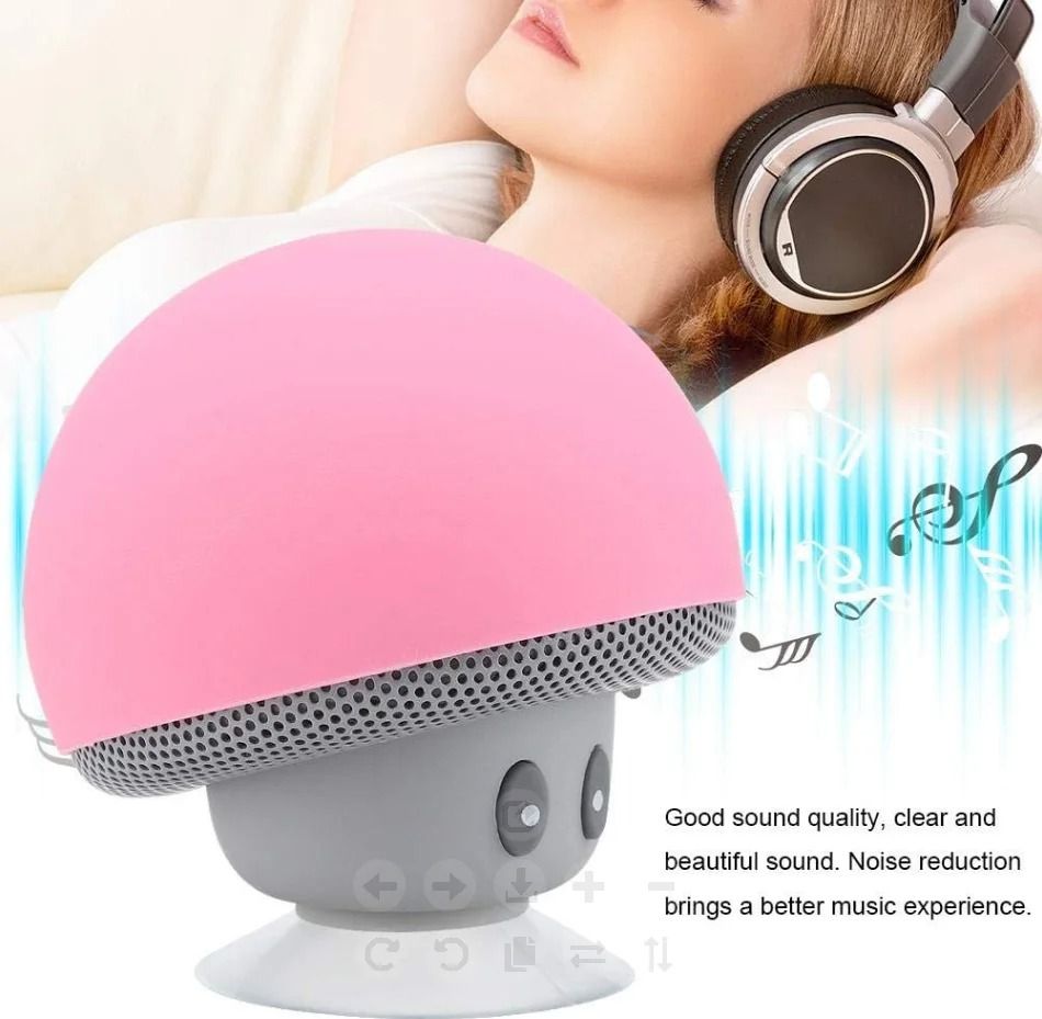 Mini Wireless Bluetooth Speaker with Suction Cup, Subwoofer, and Hands-Free Calling