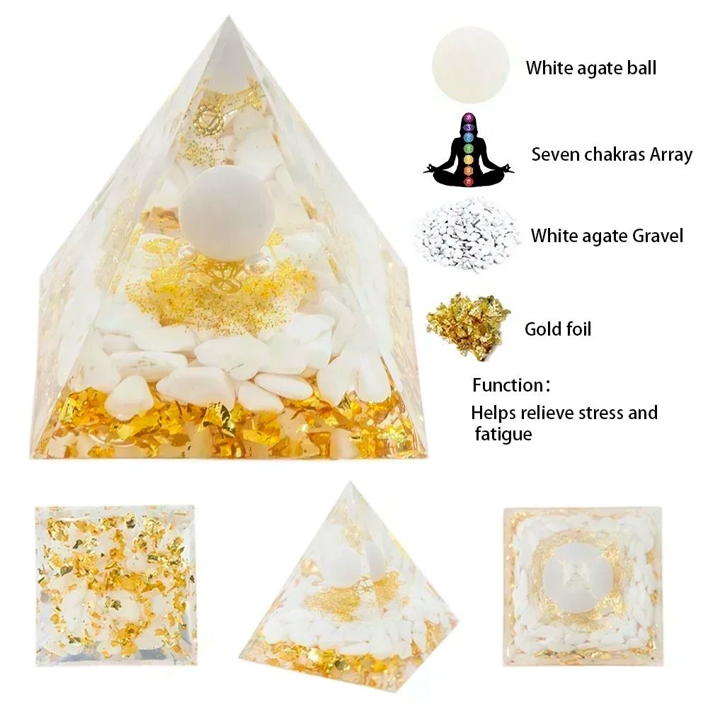 Natural Crystal Energy Pyramid Peridot Amethyst