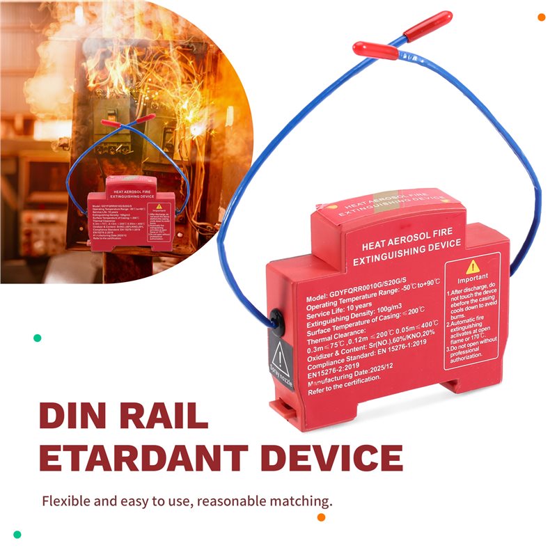 Compact DIN Rail Flame Retardant Distribution Box with Dual Line Protection