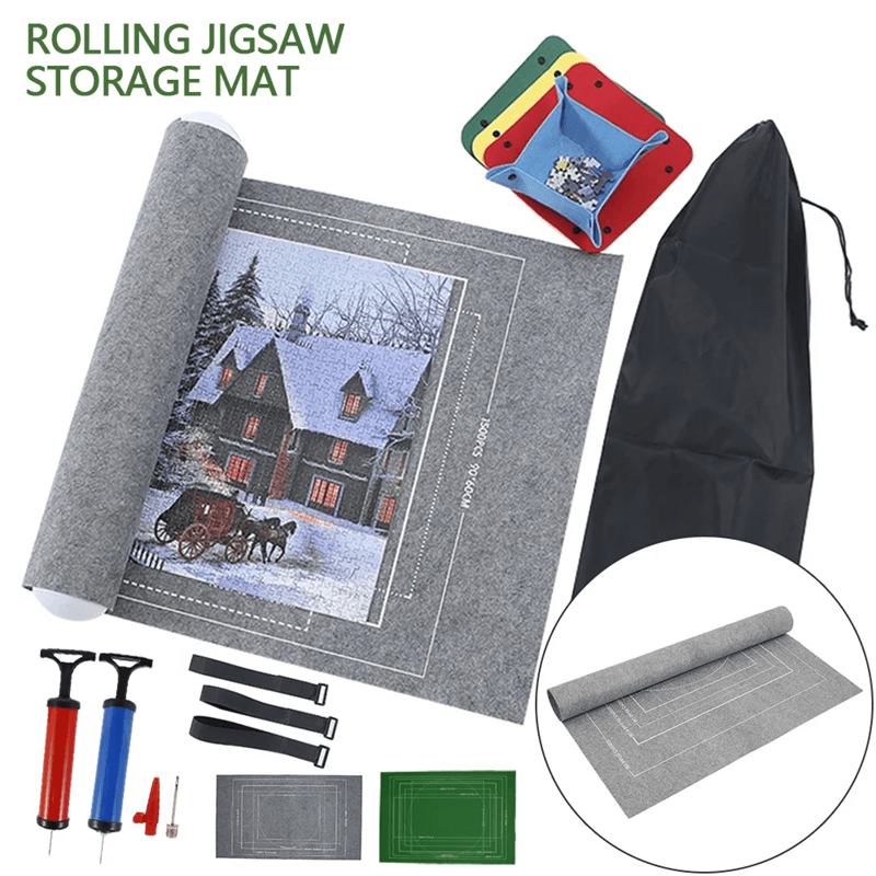 Felt Puzzle Mat Set Portable Jigsaw Puzzle Storage Mat