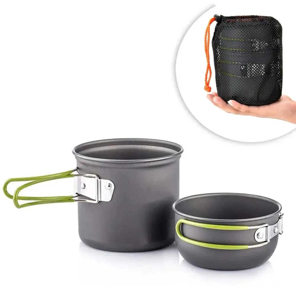 Ultralight Camping Cookware Set for Hiking Compact Camping Mess Kit for Outdoor Cooking