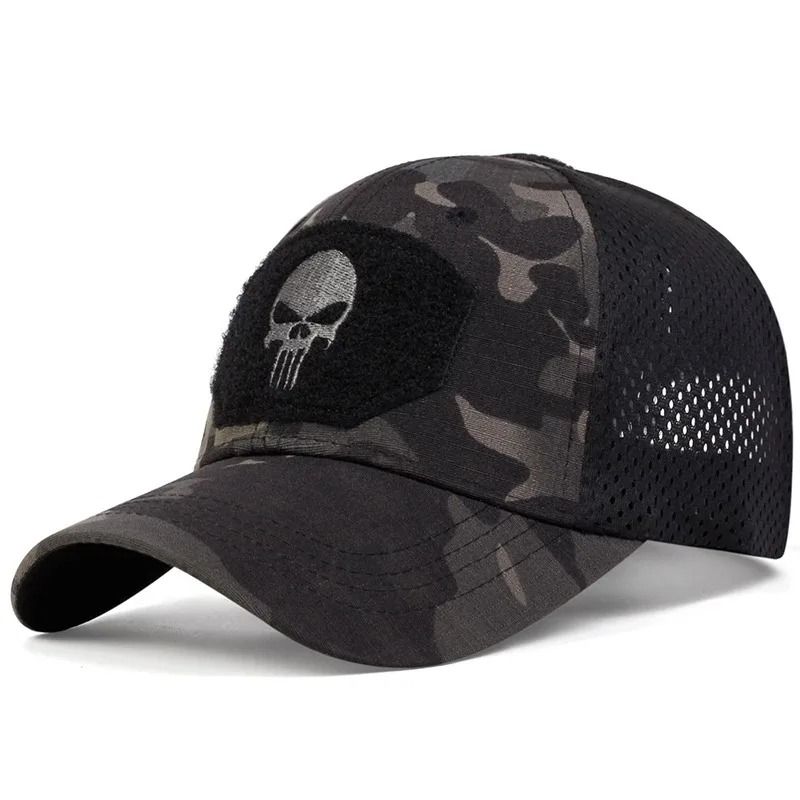 Skull Embroidered Baseball Cap Adjustable Outdoor Hat