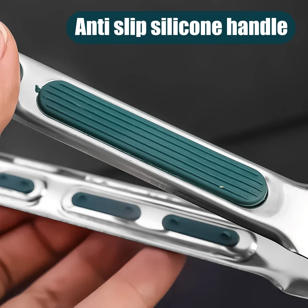 New Stainless Steel Food Tongs, BBQ Meat Salad Bread Clip, Barbecue Grill Buffet Clamp, Non-slip Tong Cooking Tools