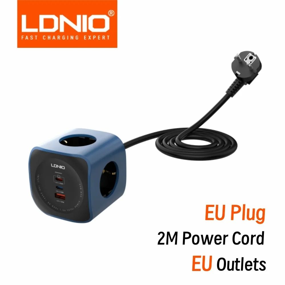 Cube Charging Station with USB Sockets and Surge Protection