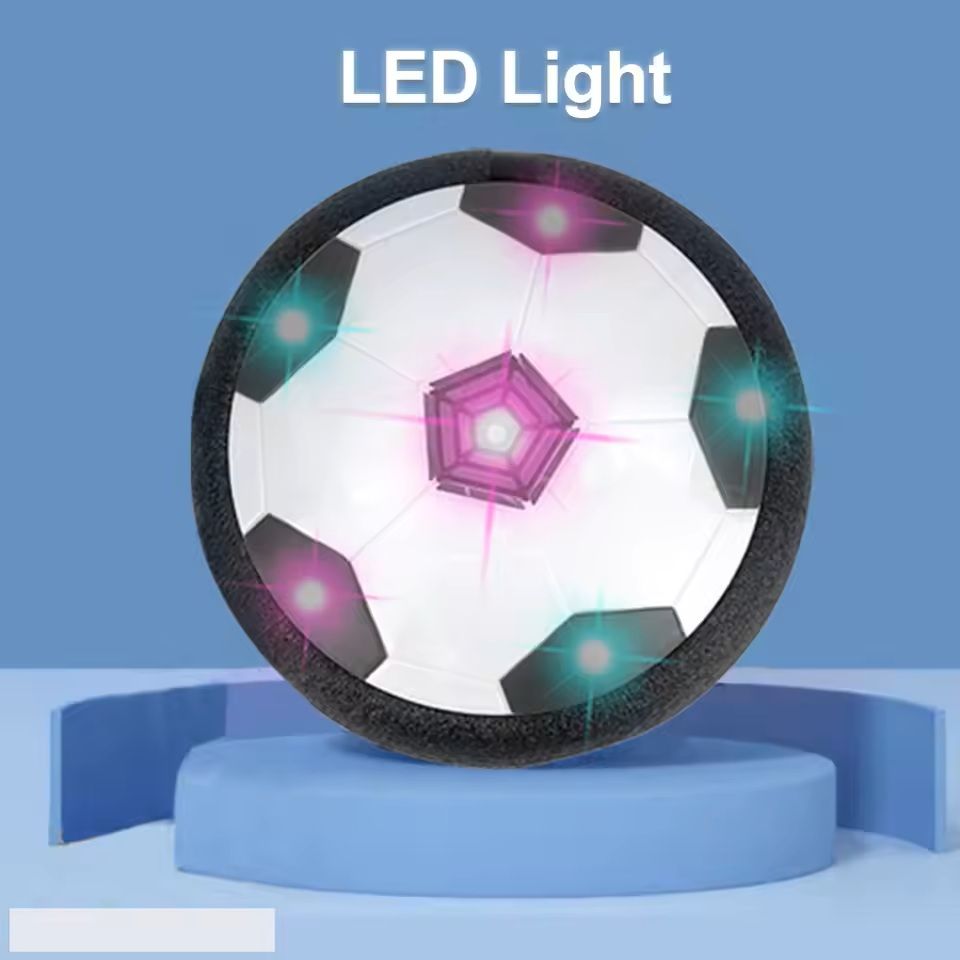 Hover Soccer Ball Electric Air Floating Soccer Toy with LED Light & Foam Bumper for Indoor Kids Play