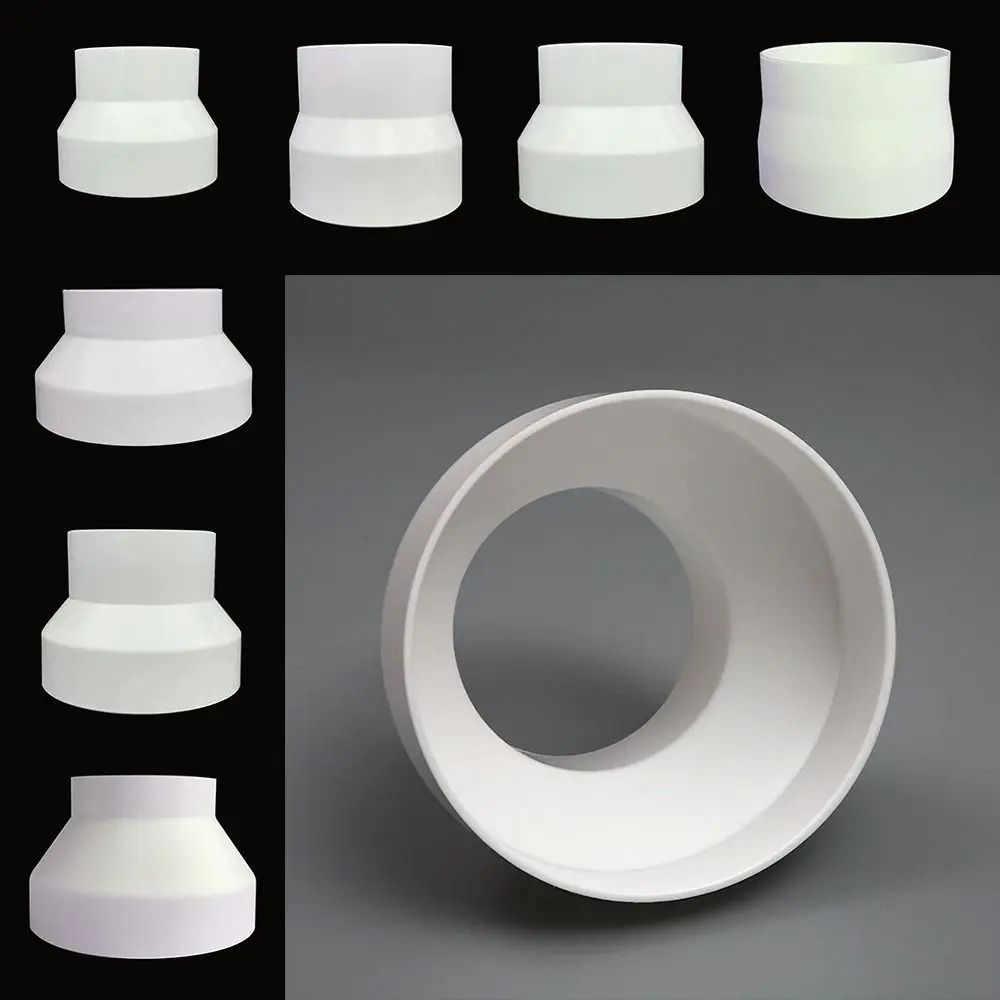 ABS Ventilation Pipe Reducer Adapter Durable Air Duct Connector for Vent Systems
