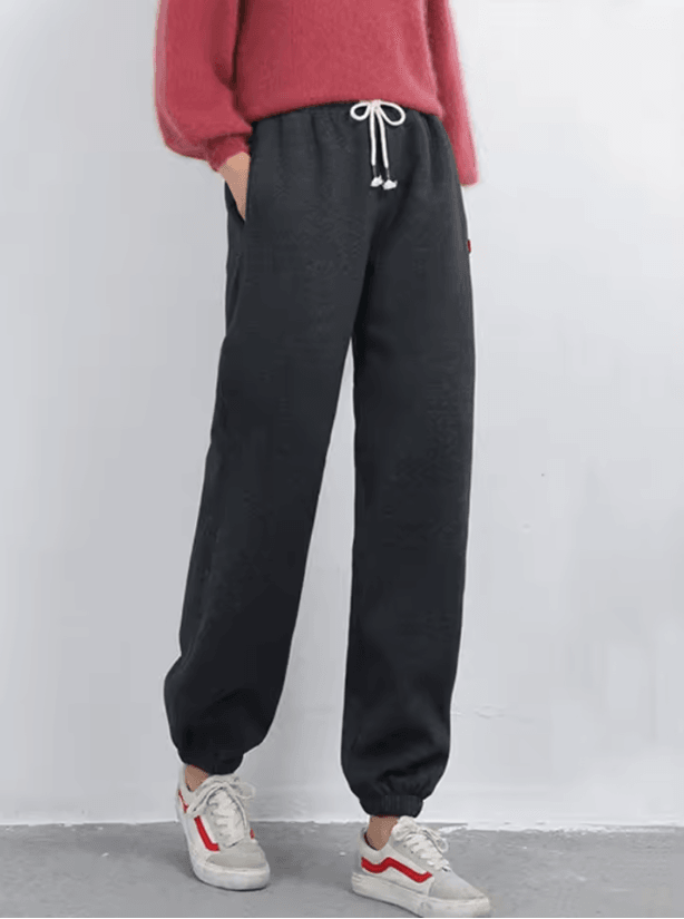 WinterFleece Women Harem Joggers With Drawstring